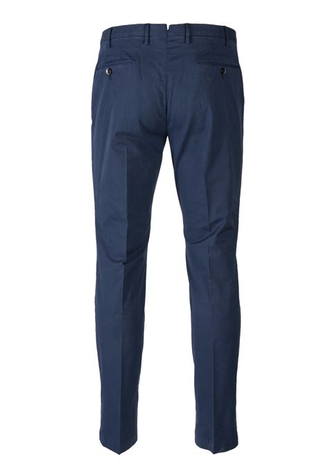 PT Torino Dark Blue Cotton and Elastane Trousers - Spring/Summer PT TORINO |  | CO-KTZEZ00CL1Y383